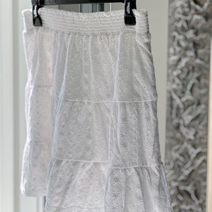 LOFT MINI eyelet white skirt size XXS